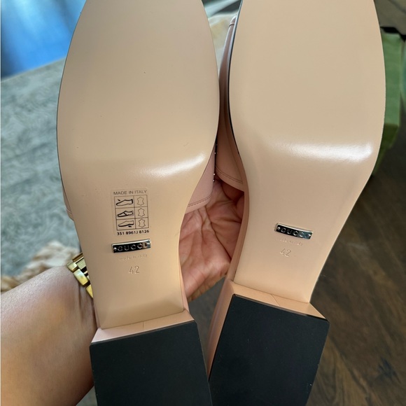 Gucci Perfect Pink Malaga Leather Interlocking G Sandals Slides 42 - Picture 8 of 11